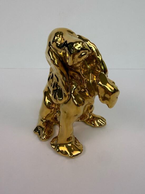 Rookwood Other - Vintage Rookwood 24K Gold Finish Cocker Spaniel Figure Paperweight 1985 Dog #126